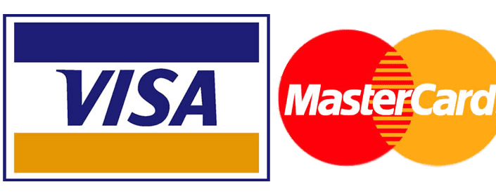 We accept Visa and Mastercard